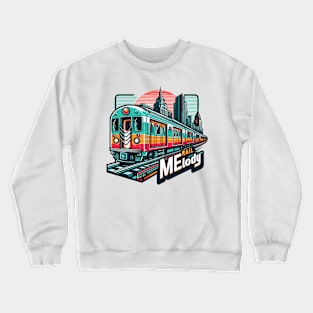 Subway Train, Rail Melody Crewneck Sweatshirt